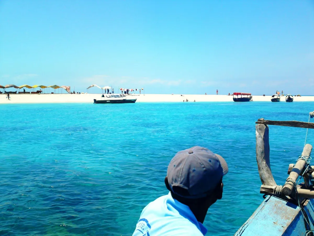 A traditional dhow on the Zanzibar coast